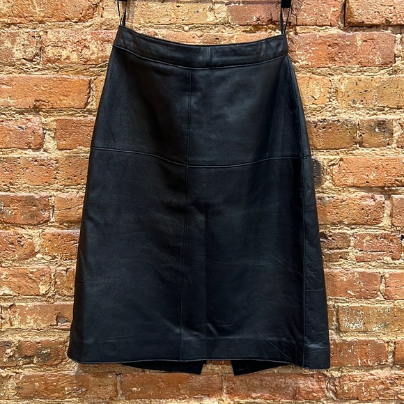 Black Leather Skirt - Picture 1 of 4